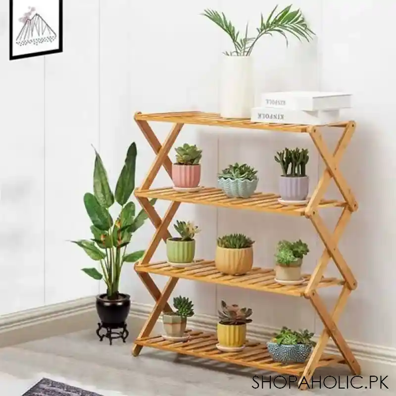 Shoe rack with plants sale