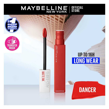 Maybelline New York SuperStay Matte Ink Liquid Lipstick 16HR Long-Lasting, High Pigment, Waterproof - 118 Dancer - Main Image