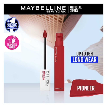 Maybelline New York SuperStay Matte Ink Liquid Lipstick 16HR Long-Lasting, High Pigment, Waterproof - 20 Pioneer - Main Image