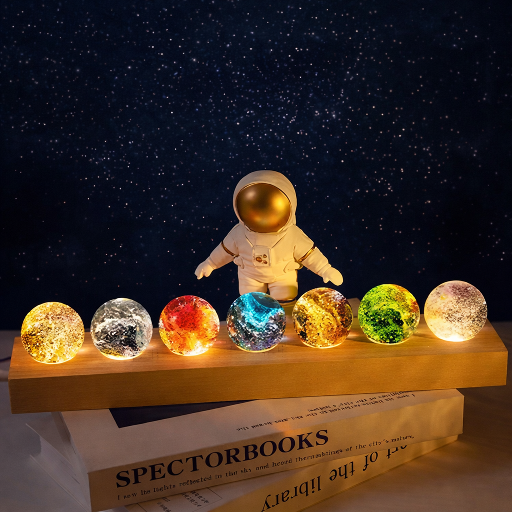 set of 7 luxury colorful glass ball main image