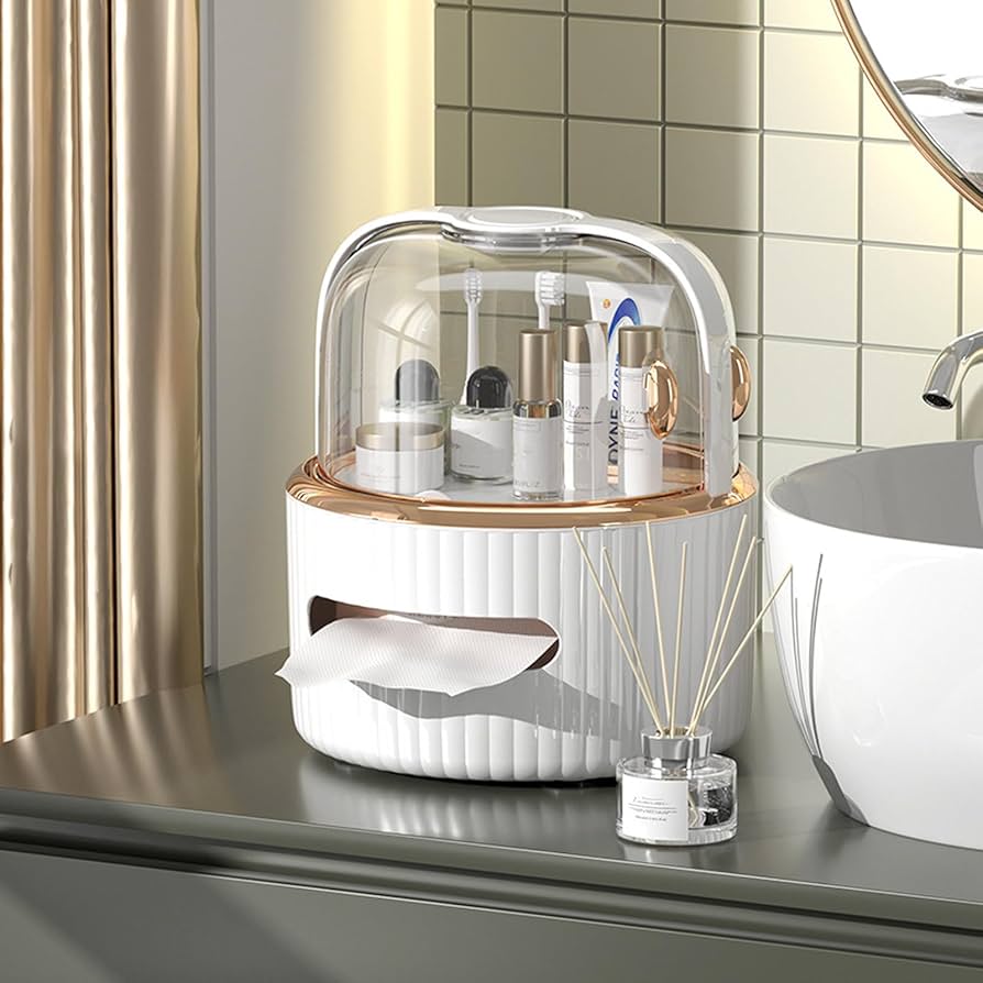 acrylic round vanity organizer image 3