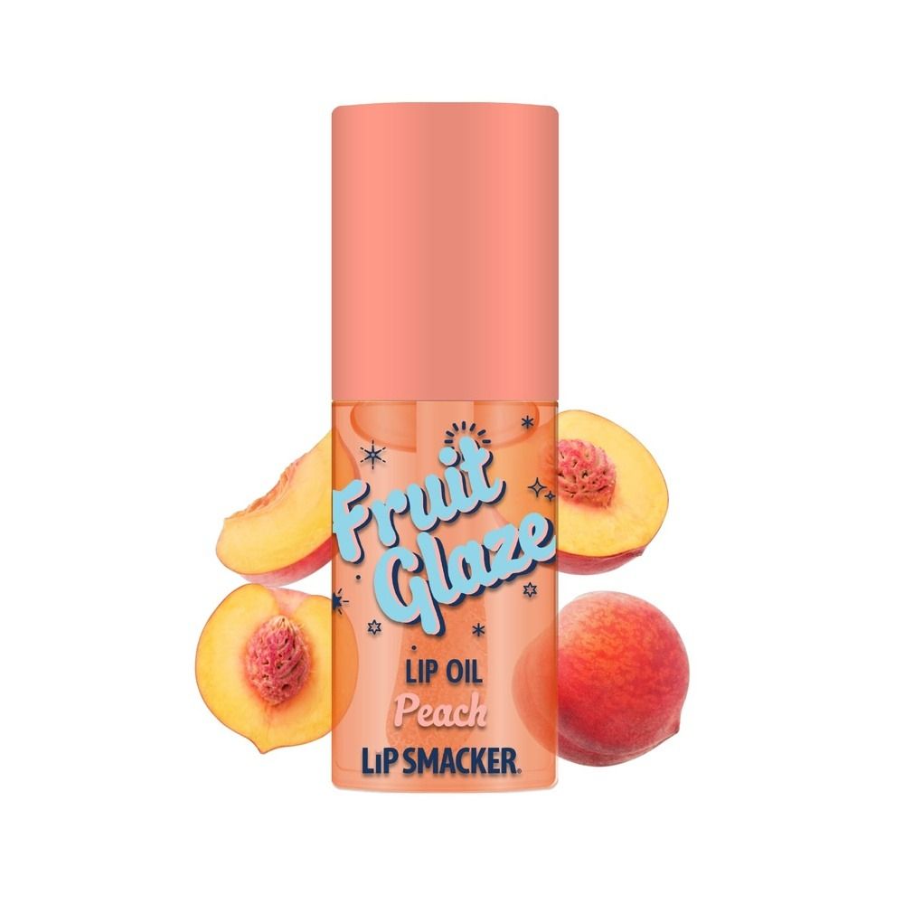 Lip Smacker Fruit Glaze Lip Oil, Ultra-Hydrating & Moisturizing with High-Shine Finish - Peach, 6.35ml - Main Image