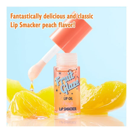 Lip Smacker Fruit Glaze Lip Oil, Ultra-Hydrating & Moisturizing with High-Shine Finish - Peach, 6.35ml - Image 2