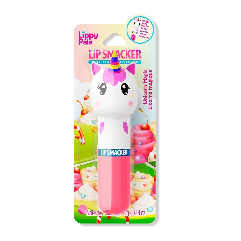 Lip Smacker Lippy Pals Unicorn, Flavored Moisturizing & Smoothing Soft Shine Lip Balm, Hydrating & Protecting - Unicorn Magic, 4g - Main Image