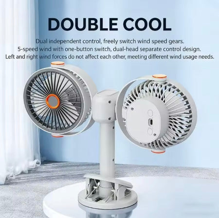 dual head cooling fan image 2