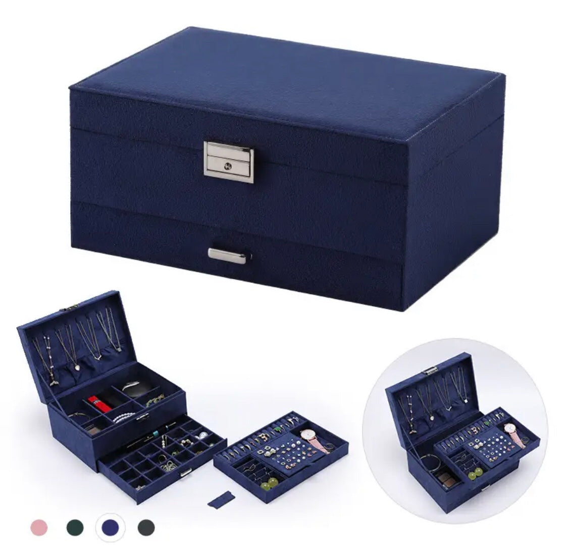 Large Capacity Jewelry Box with Lock - image 8