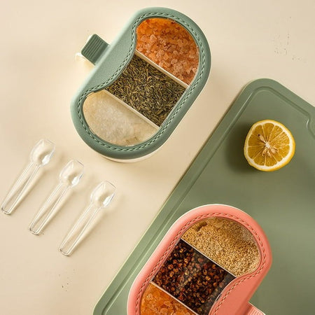 3 compartment spice jar box image 2