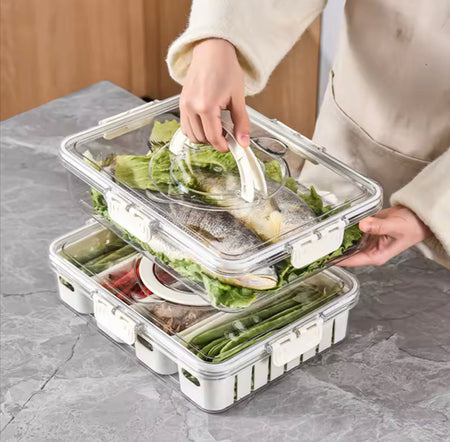 4 Grid Refrigerator Storage Box - image 1