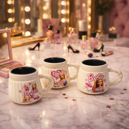 barbie inspired ceramic coffee mug main image