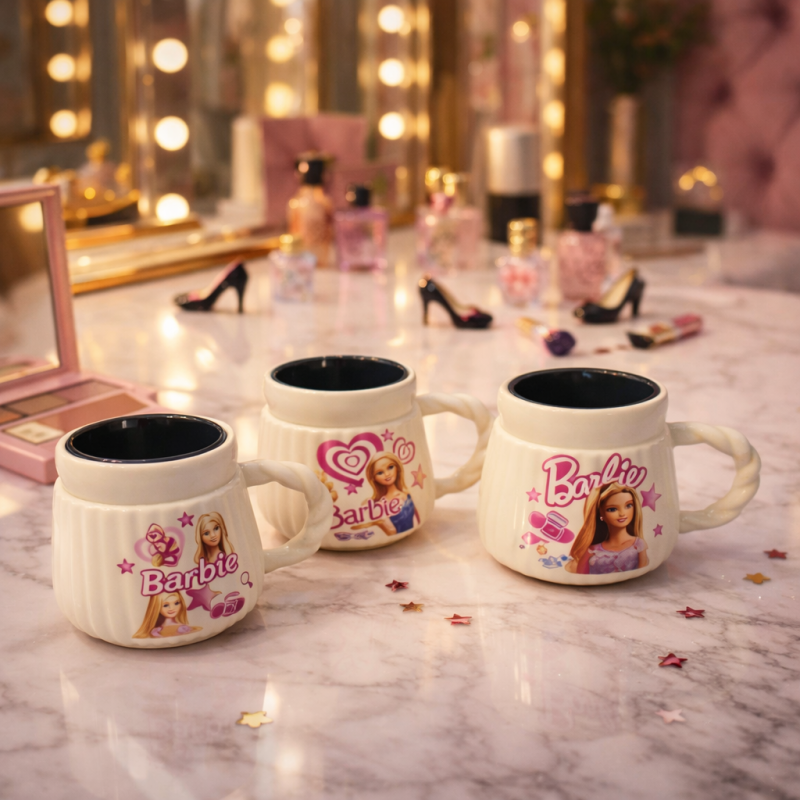 barbie inspired ceramic coffee mug main image