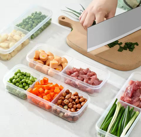 3 compartments meal box with lid main image