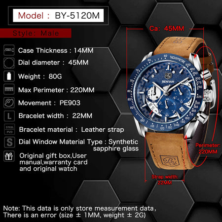 Benyar BY-5120 Chronograph Date Edition image 4