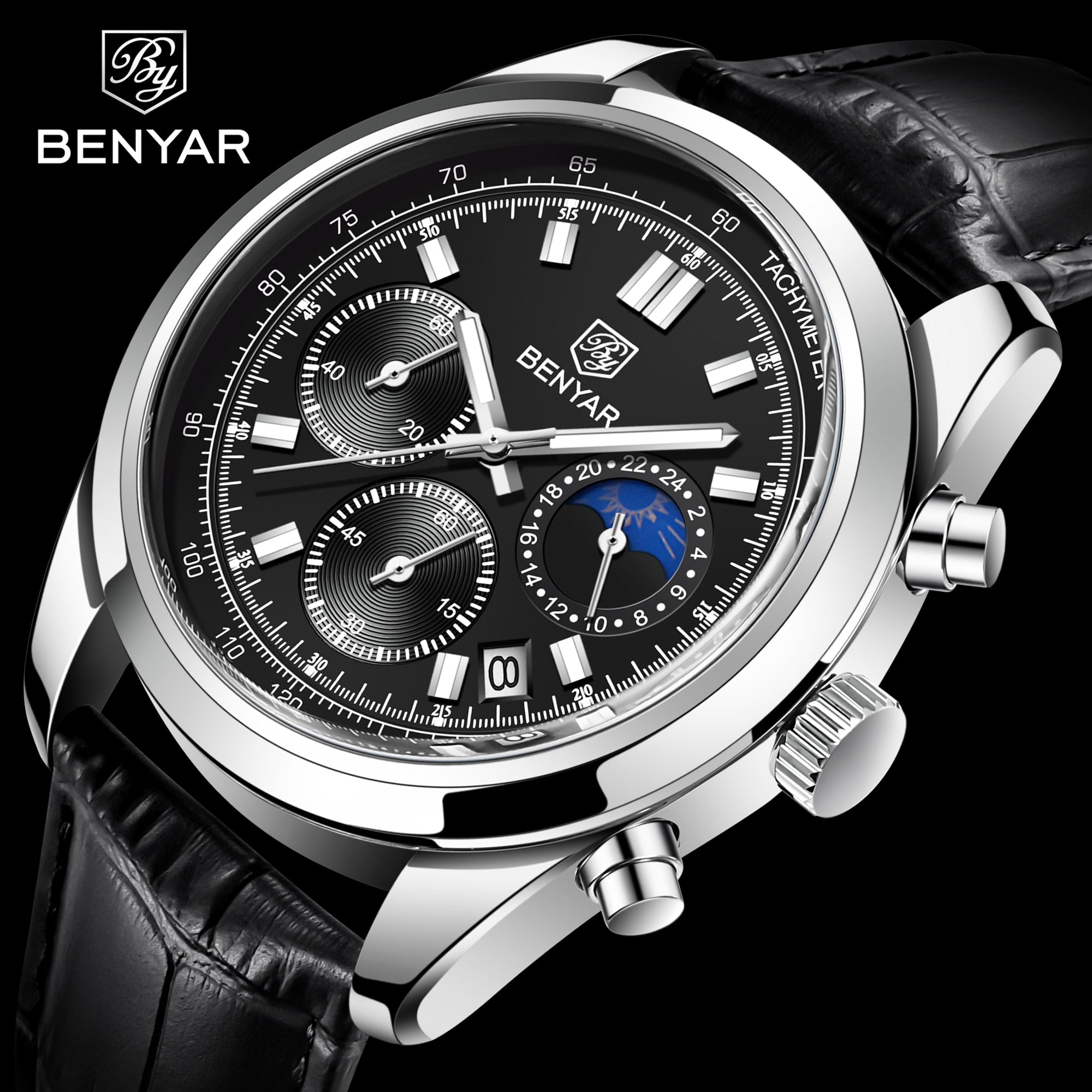 Benyar BY-5193 Mond Gesicht Chronograph Series main image