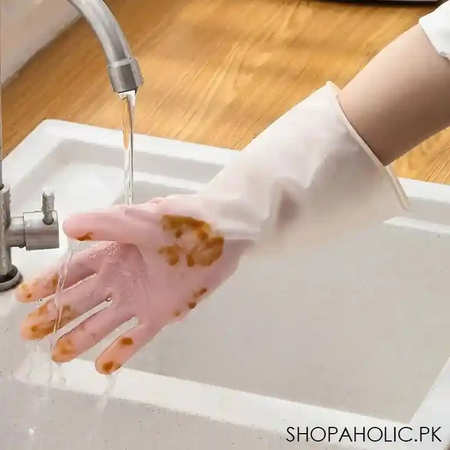 1 pair silicone cleaning gloves image3