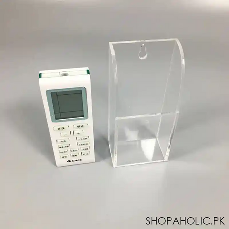 1 slot clear acrylic wall mounted desk remote control and mobile storage holder organizer stand image2