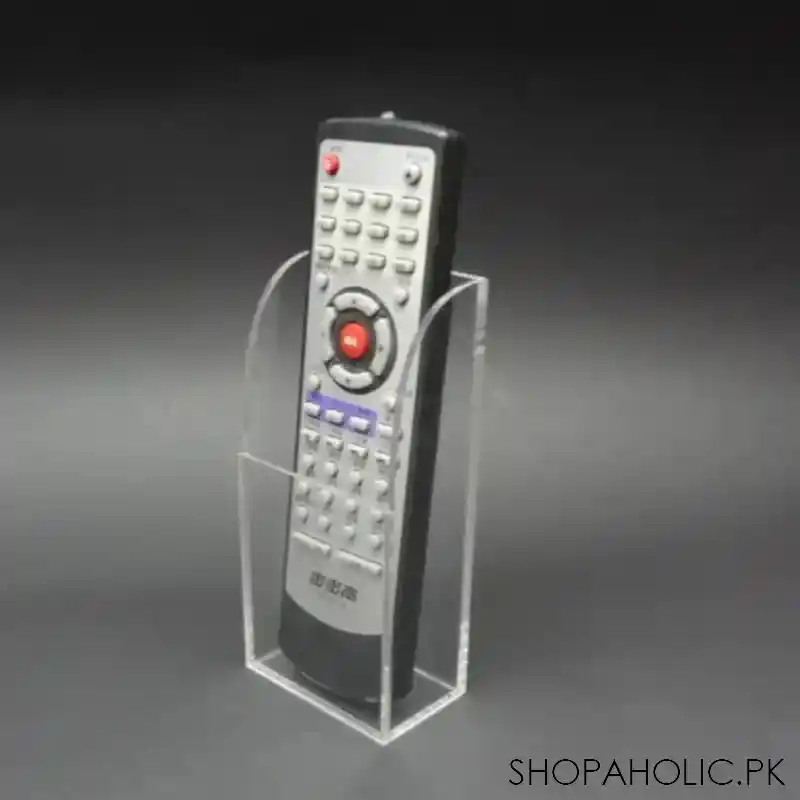 1 slot clear acrylic wall mounted desk remote control and mobile storage holder organizer stand main image