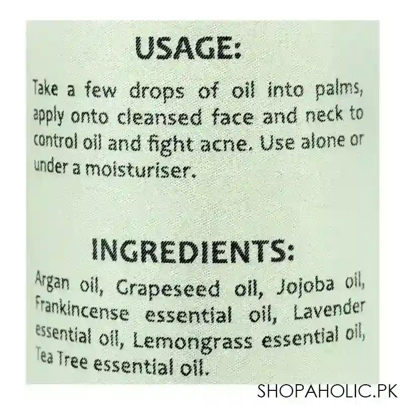100% wellness co balance argan oil + tea tree natural face serum, for oily skin, 30ml image3