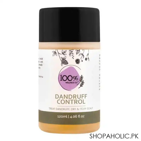 100% wellness co dandruff control treat dandruff, treat dry & itchy scalp, 120ml main image