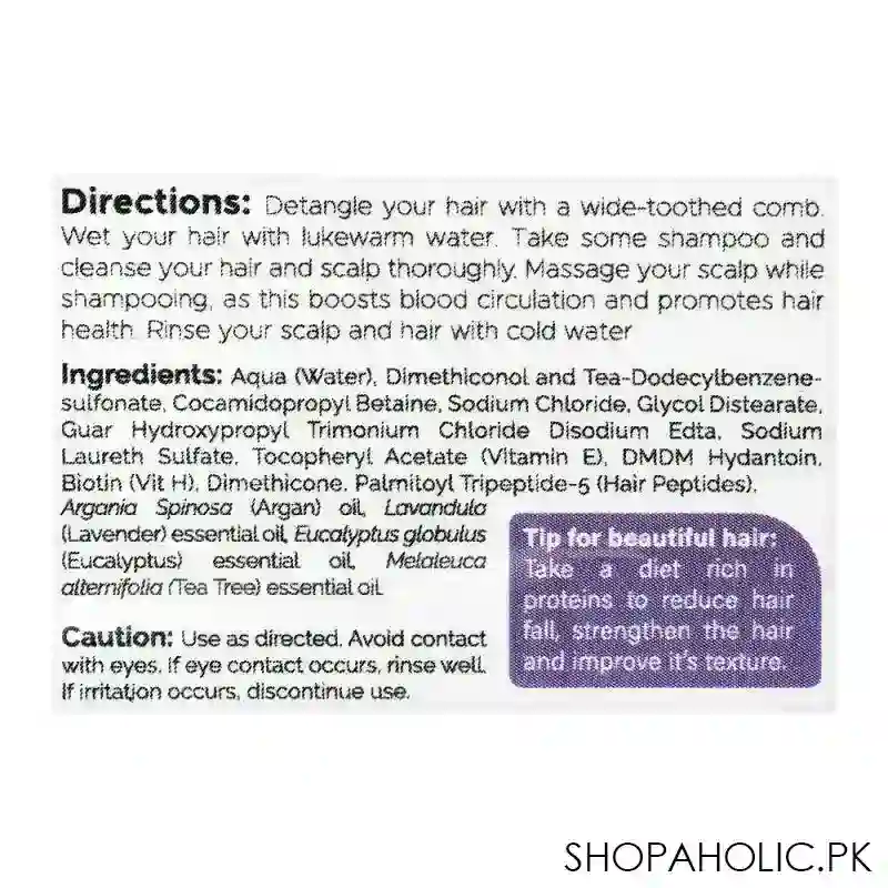 100% wellness co lavender & eucalyptus organic shampoo, for hair loss & hair growth, 280ml image3