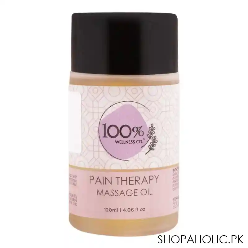 100% wellness co pain therapy massage oil, 120ml main image