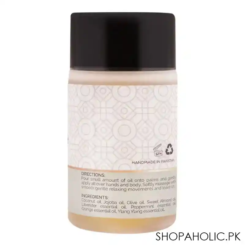 100% wellness co relax & restore massage oil, 120ml image2