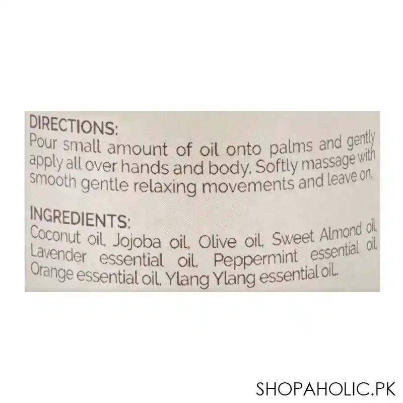 100% wellness co relax & restore massage oil, 120ml image3