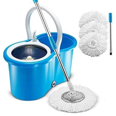 easy spin mop bucket set with steel strainer image 2