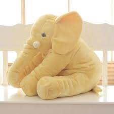 elephant plush toy for baby sleeping pillow - yellow image 2