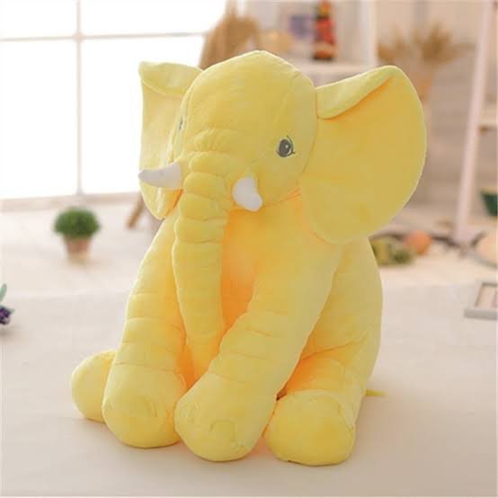 elephant plush toy for baby sleeping pillow - yellow main image