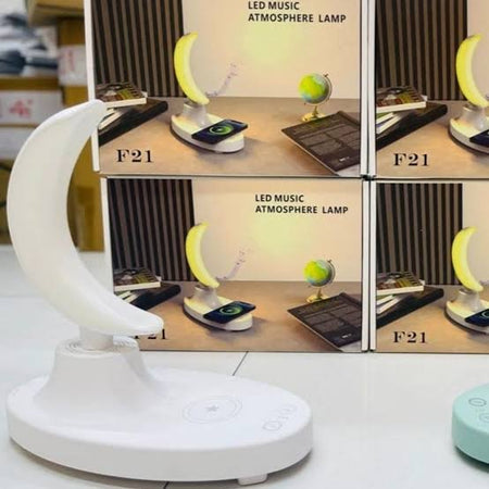 3 in 1 moon atmosphere wireless led lamp – bluetooth speaker & fast charging image 4