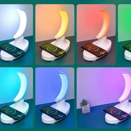 3 in 1 moon atmosphere wireless led lamp – bluetooth speaker & fast charging image 3