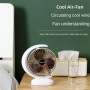 2 in 1 rechargeable globe shaped desktop fan & led light image 3