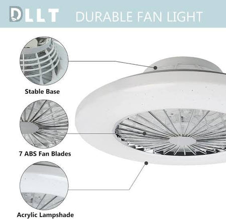 2 in 1 led ceiling fan light for bedroom, kitchen & living room image 4