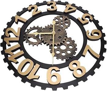 vintage design golden wall clock main image