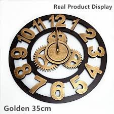 vintage design golden wall clock image 2