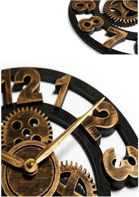 vintage design golden wall clock image 4