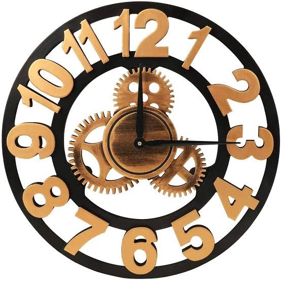 vintage design golden wall clock image 5