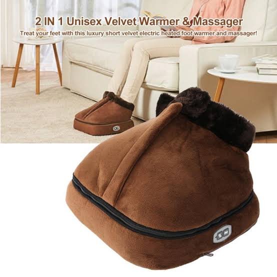 2 in 1 electric heating comfortable foot warmer & massager main image