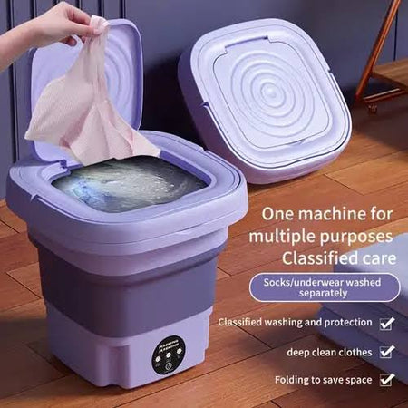 2 in 1 mini portable foldable washing machine with dryer - 6.5l image 5