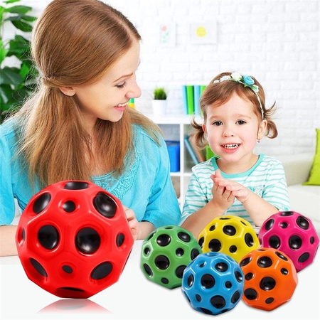 (pack of 3) super high bouncing space moon ball for kids main image