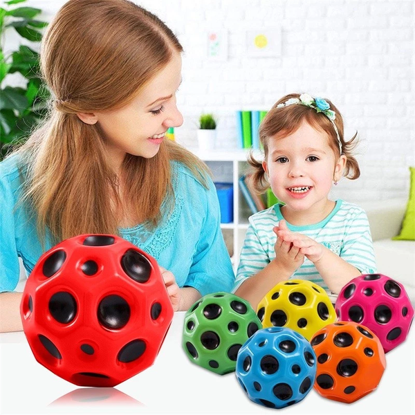(pack of 3) super high bouncing space moon ball for kids main image