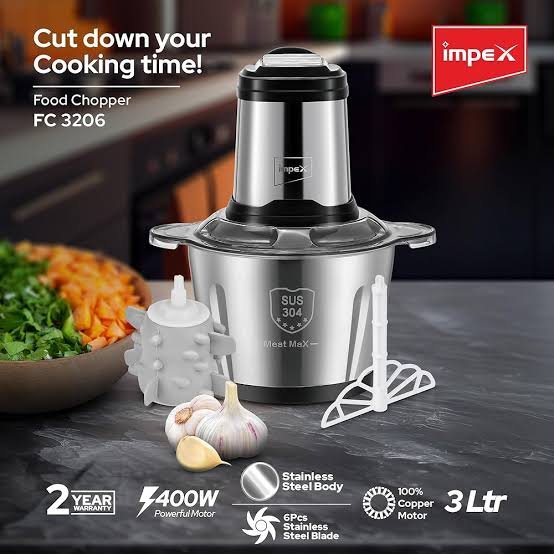 electric food chopper – 3 litre main image