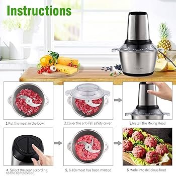 electric food chopper – 3 litre image 2