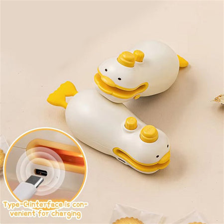 2 in 1 duck shape magnetic rechargeable mini bag sealer machine image 2