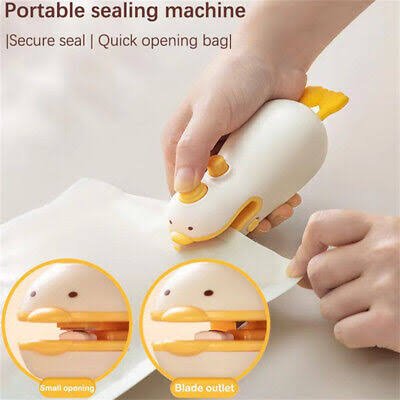 2 in 1 duck shape magnetic rechargeable mini bag sealer machine main image