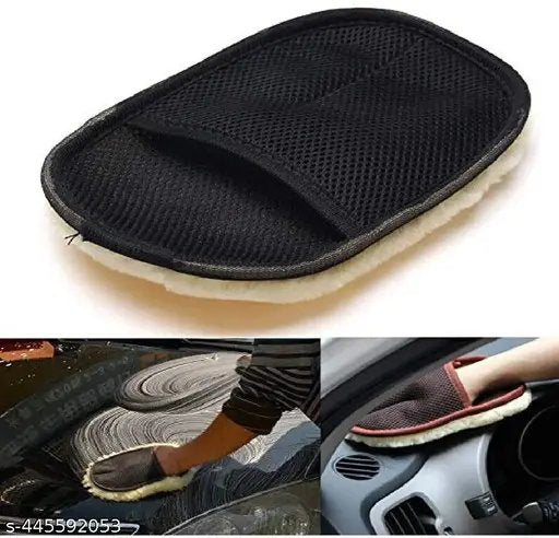 universal scratch-free car wash woolen mitt image 4