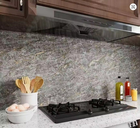 3d self adhesive marble sticker sheet 60 x 200cm (gray) image 3