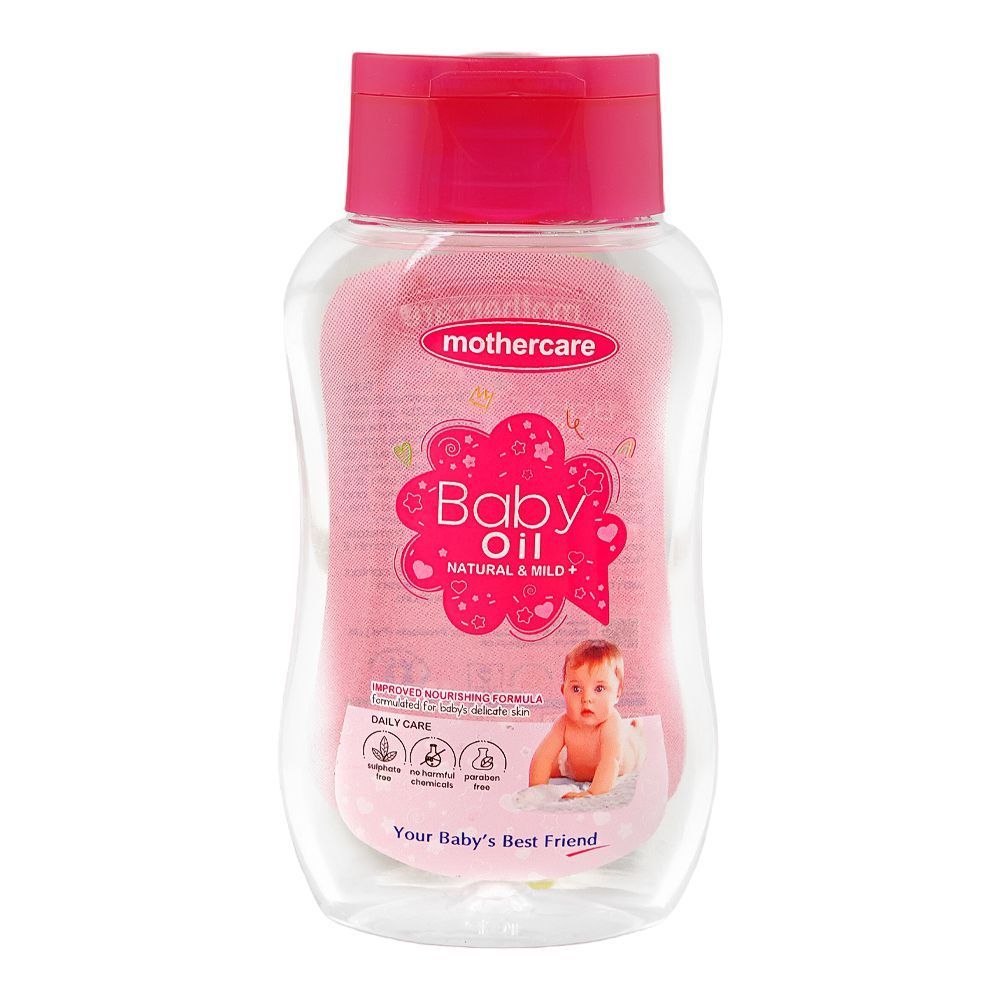 Mothercare Natural & Milld+ Baby Oil, Paraben & Sulphate Free, 110ml - Main Image