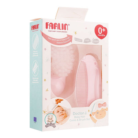 Farlin Doctor J. Baby Hair Comb & Brush Set, 0m+, BF-150A - Image 2