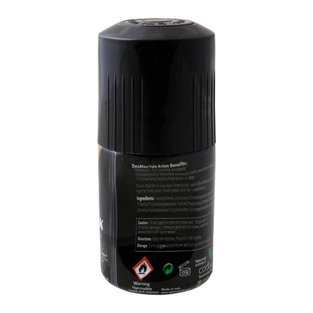 Denim DeoMax Black Deodorant Roll On, For Men, 50ml - Image 2